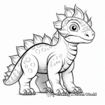 Pachycephalosaurus among Other Dinosaurs: Group Coloring Pages 1