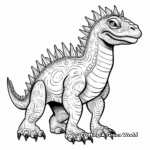 Pachycephalosaurus in Jurassic Era: Historical Coloring Pages 2