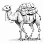 Pack Camel Coloring Pages: Carrying Bedouin Supplies 3