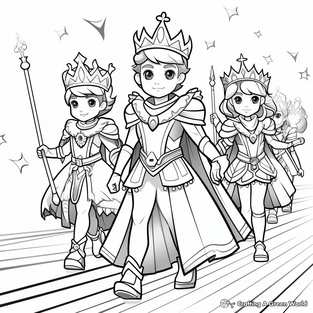 Pageantry of Pride: Costume Coloring Pages 2
