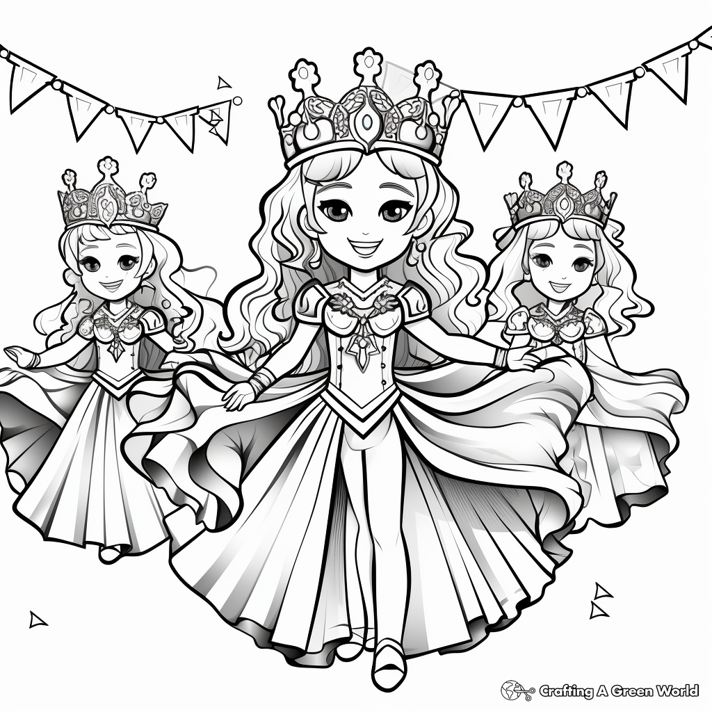 Pageantry of Pride: Costume Coloring Pages 3