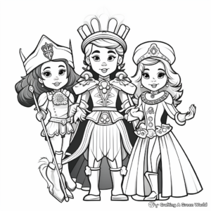 Pageantry of Pride: Costume Coloring Pages 4
