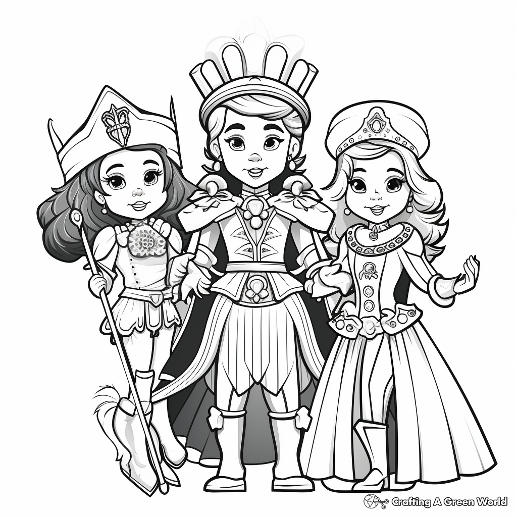 Pageantry of Pride: Costume Coloring Pages 4