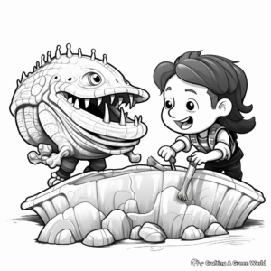 Paleontology & Fossils Coloring Pages 1