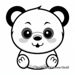 Panda Bear Face: An Adorable Creature Coloring Pages 1