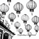 Paper Lanterns Chinese New Year Coloring Pages 3