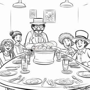 Passover Celebration at Home Coloring Pages 2