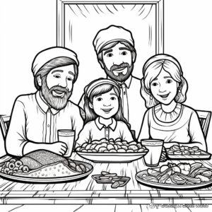 Passover Celebration at Home Coloring Pages 3