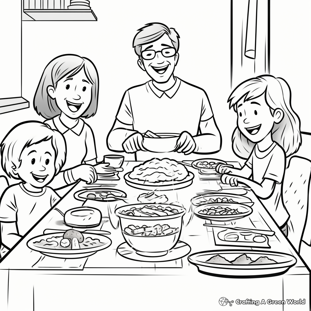Passover Celebration at Home Coloring Pages 4