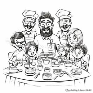 Passover Family Gathering Coloring Pages 4