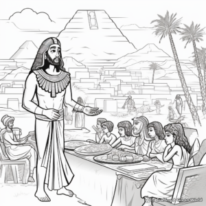 Passover in Egypt: Historic Scene Coloring Pages 1