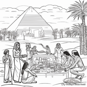 Passover in Egypt: Historic Scene Coloring Pages 4