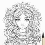 Pastel Boho Rainbow Coloring Pages for Adults 1