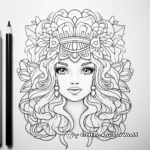 Pastel Boho Rainbow Coloring Pages for Adults 3
