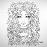 Pastel Boho Rainbow Coloring Pages for Adults 4
