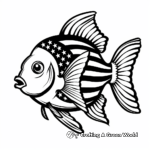 Patriotic American Flag Fish Coloring Pages 3
