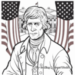 Patriotic Thomas Jefferson Birthday Coloring Pages 1