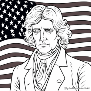 Patriotic Thomas Jefferson Birthday Coloring Pages 4