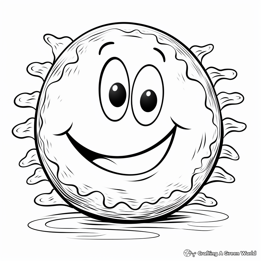Patterned Fried Egg Coloring Pages for Creativity 3