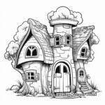 Patterned Gnome House Coloring Pages 2