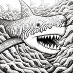 Patterns And Abstract Megalodon Coloring Pages 2
