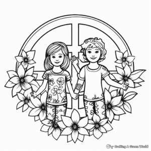 Peace and Pride Symbols Coloring Pages 3