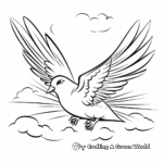 Peace Dove Flying in the Sky Coloring Pages 1