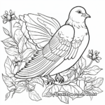 Peace Dove in a Garden Coloring Pages 2