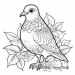 Peace Dove in a Garden Coloring Pages 4