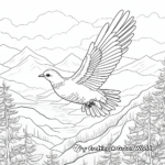 Peace Dove in Foggy Scenery Coloring Pages 1