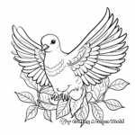 Peace Dove with Rainbow Coloring Pages 1