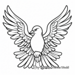 Peace Dove with Rainbow Coloring Pages 2