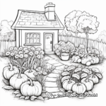 Peaceful Autumn Garden Coloring Pages 1