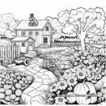 Peaceful Autumn Garden Coloring Pages 3
