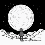 Peaceful Full Moon Night Sky Coloring Pages 3