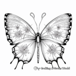 Peaceful Half Butterfly, Half Dandelion Coloring Pages 1
