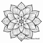 Peaceful Lily Mandala Coloring Sheets 3