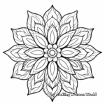 Peaceful Lily Mandala Coloring Sheets 4