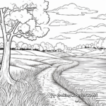 Peaceful Nature Landscapes Coloring Pages 1