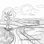 Peaceful Nature Landscapes Coloring Pages 2