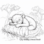Peaceful Sleeping Chimpanzee Coloring Pages 1