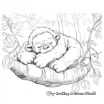 Peaceful Sleeping Chimpanzee Coloring Pages 2