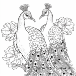 Peacock Couple Coloring Pages: Male and Female Peacocks 3