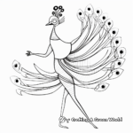 Peacock in Dancing Pose Coloring Pages 4