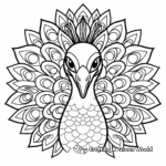 Peacock-Inspired Kaleidoscope Coloring Pages 3