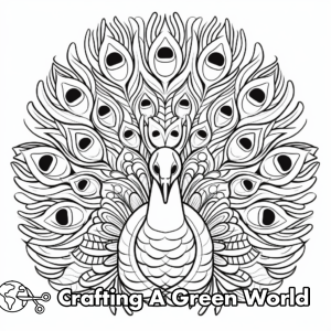 Peacock Mandala Coloring Pages - Free & Printable!