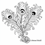 Peacock with Ornate Feathers Coloring Pages 4