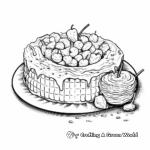 Pecan Pie Illustration Coloring Pages 1