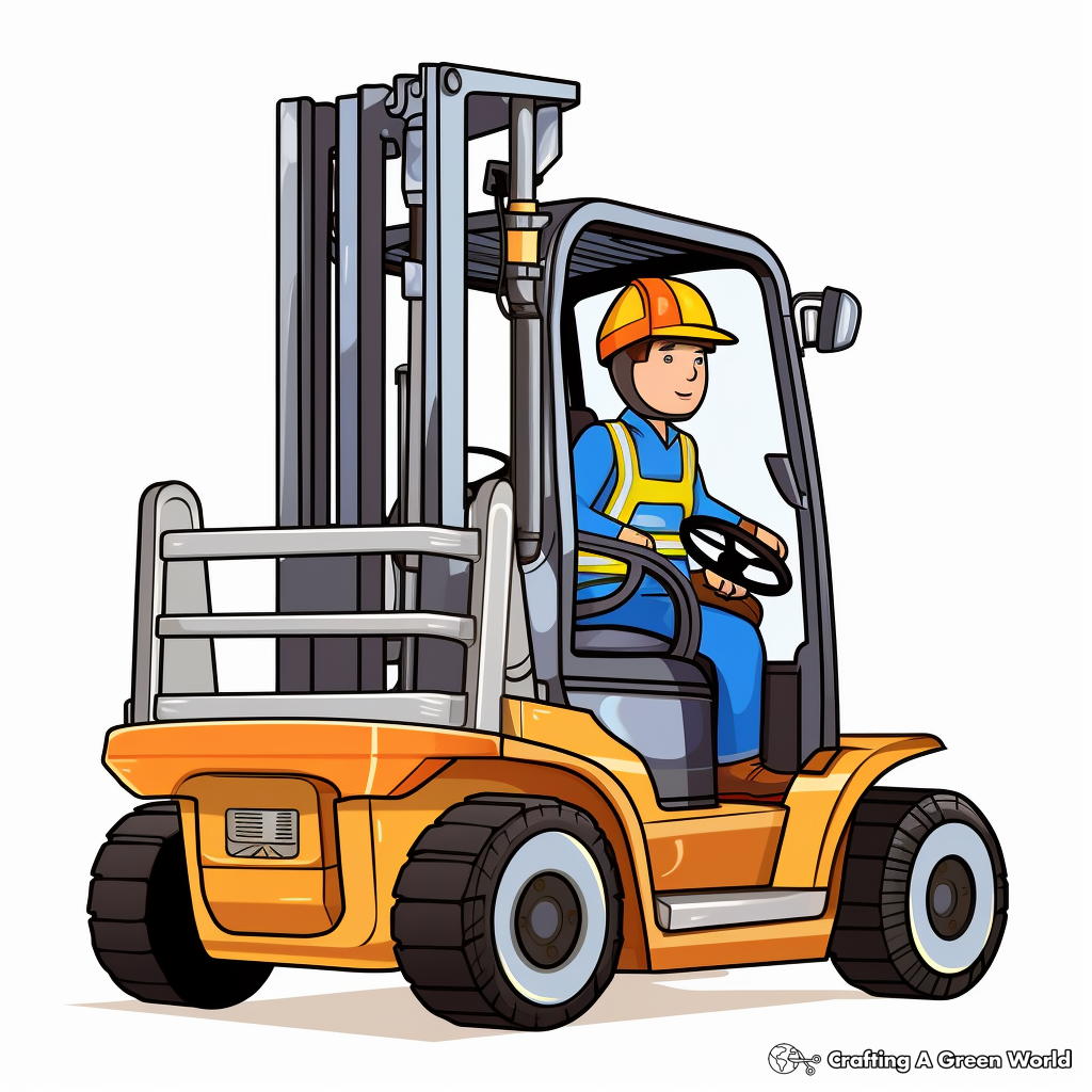 Pedestrian Stacker Forklift Coloring Pages 4
