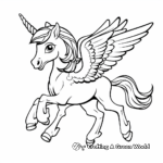 Pegasus the Winged Horse: Coloring Pages 2